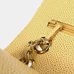Chanel Beige Calfskin Medium Classic Double Flap Bag