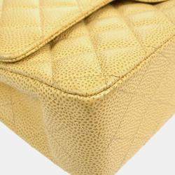 Chanel Beige Calfskin Medium Classic Double Flap Bag