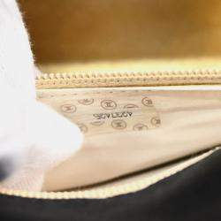 Pre Owned حقيبة شانيل ساتان كحلي بمقبض علوي