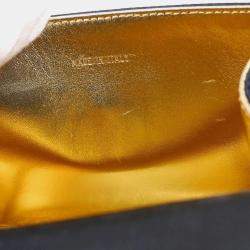 Pre Owned حقيبة شانيل ساتان كحلي بمقبض علوي