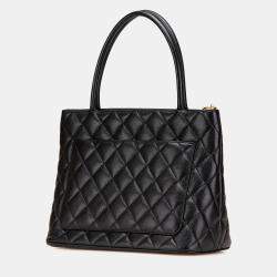 Pre Owned Chanel Black Caviar Medallion Tote