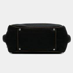 Chanel Black Medium Pebbled Calfskin LAX Tassel Handbag
