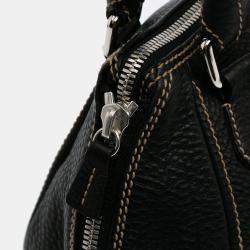 Chanel Black Medium Pebbled Calfskin LAX Tassel Handbag