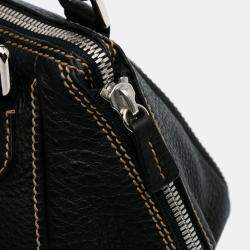 Chanel Black Medium Pebbled Calfskin LAX Tassel Handbag