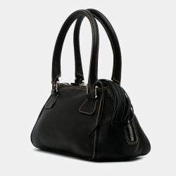 Chanel Black Medium Pebbled Calfskin LAX Tassel Handbag