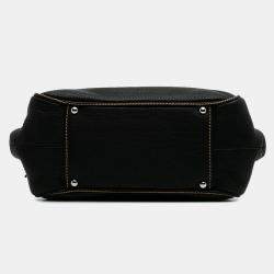 Chanel Black Medium Pebbled Calfskin LAX Tassel Handbag
