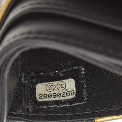Chanel Black/Gold Crocodile Embossed and Leather Reissue 2.55 Card Holder 