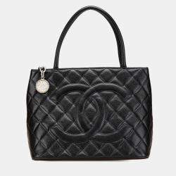 Chanel Black Caviar Medallion Tote