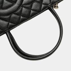 Chanel Black Caviar Medallion Tote