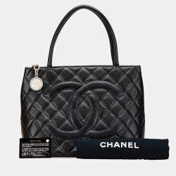 Chanel Black Caviar Medallion Tote