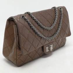 Chanel Metallic Brown Quilted Aged Leather Reissue 2.55 Classic 227 Flap Bag