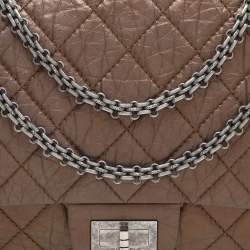 Chanel Metallic Brown Quilted Aged Leather Reissue 2.55 Classic 227 Flap Bag