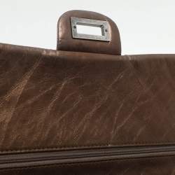 Chanel Metallic Brown Quilted Aged Leather Reissue 2.55 Classic 227 Flap Bag