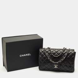Chanel Black Quilted Leather Jumbo Classic Single Flap Bag