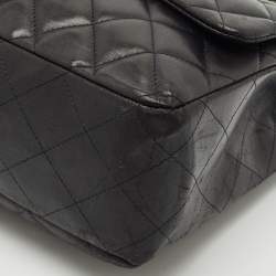 Chanel Black Quilted Leather Jumbo Classic Single Flap Bag