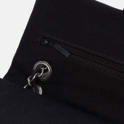 Chanel Black/White Medium Classic Ribbon Tweed Double Flap