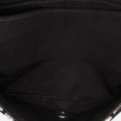 Chanel Black/White Medium Classic Ribbon Tweed Double Flap