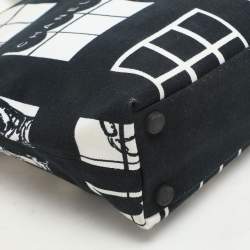 Chanel Navy Blue/White Canvas Coco Window Tote