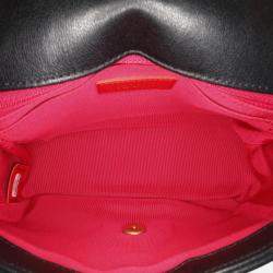 Pre Owned Chanel Black/Pink Quilted Calfskin CC Chain Logo Crossbody