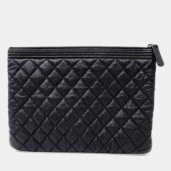 Gucci Black Caviar Boy Clutch New Medium