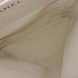 Chanel White Leather lambskin backpack