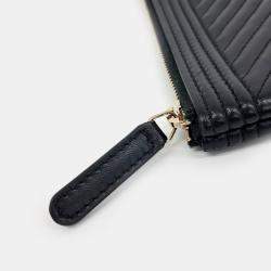 Chanel Black Leather Chevron Boy Clutch New Medium