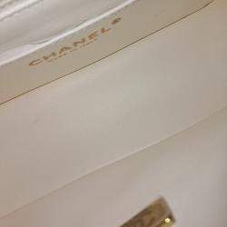 Chanel White Leather Vintage 2.55 New Mini 20