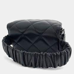 Pre Owned Chanel Black Leather Armband Pocket Mini Bag