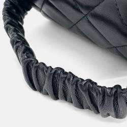 Pre Owned Chanel Black Leather Armband Pocket Mini Bag