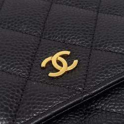 Chanel Black Leather Caviar WOC Mini Crossbody Bag