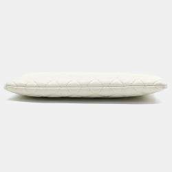 Chanel White Leather Caviar Clutch New Medium