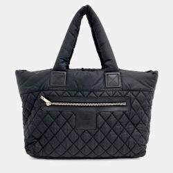 Pre Owned Chanel Black Fabric Cocoon Bag