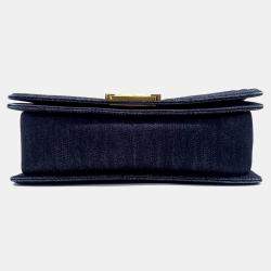 Chanel Multicolor Denim Tweed and Leather medium Boy Bag 