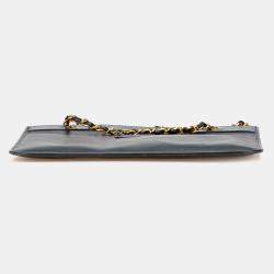Chanel Navy Blue CC Lambskin Flat Chain Tote