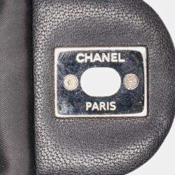 Chanel Black White Bicolor Tweed and Nylon Astronaut Essentials Flap