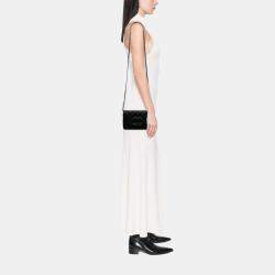 Chanel Black Iridescent Caviar Crystal CC Wallet On Chain