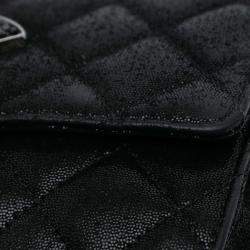 Chanel Black Iridescent Caviar Crystal CC Wallet On Chain