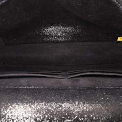 Chanel Black Iridescent Caviar Crystal CC Wallet On Chain