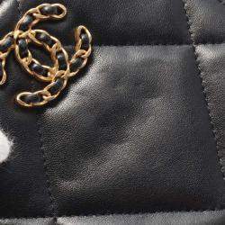 Chanel Black Lambskin 19 Round Clutch with Chain