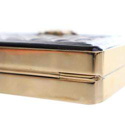 Chanel Black Patent Calfskin Boy Clutch with Chain