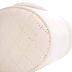 Chanel White Mini Quilted Lambskin CC Allure Vanity Case