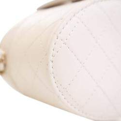 Chanel White Mini Quilted Lambskin CC Allure Vanity Case
