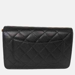 Chanel Black Caviar Classic WOC in GHW