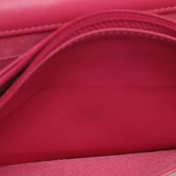 Chanel Pink Quilted Patent Leather CC Wallet On Chain