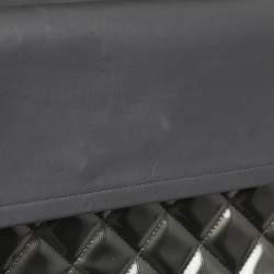 Chanel Grey Straited Quilted Patent Leather Maxi Classic Double Flap Bag