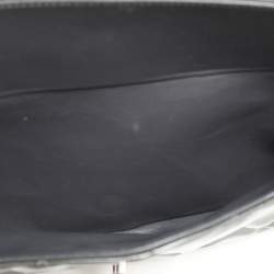 Chanel Grey Straited Quilted Patent Leather Maxi Classic Double Flap Bag