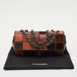 Chanel Multicolor Leather Mixed Patchwork East West Flap Bag