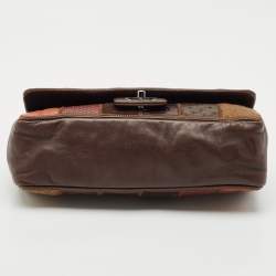 Chanel Multicolor Leather Mixed Patchwork East West Flap Bag
