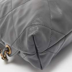 Chanel Dark Grey Quilted Leather 22 Backpack