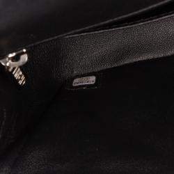 Pre Owned Chanel Black/Pink Mini Rectangular Classic Patent Single Flap